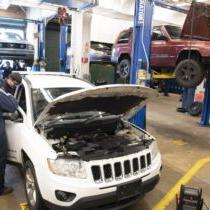 automotive Trades Foundation students working on cars